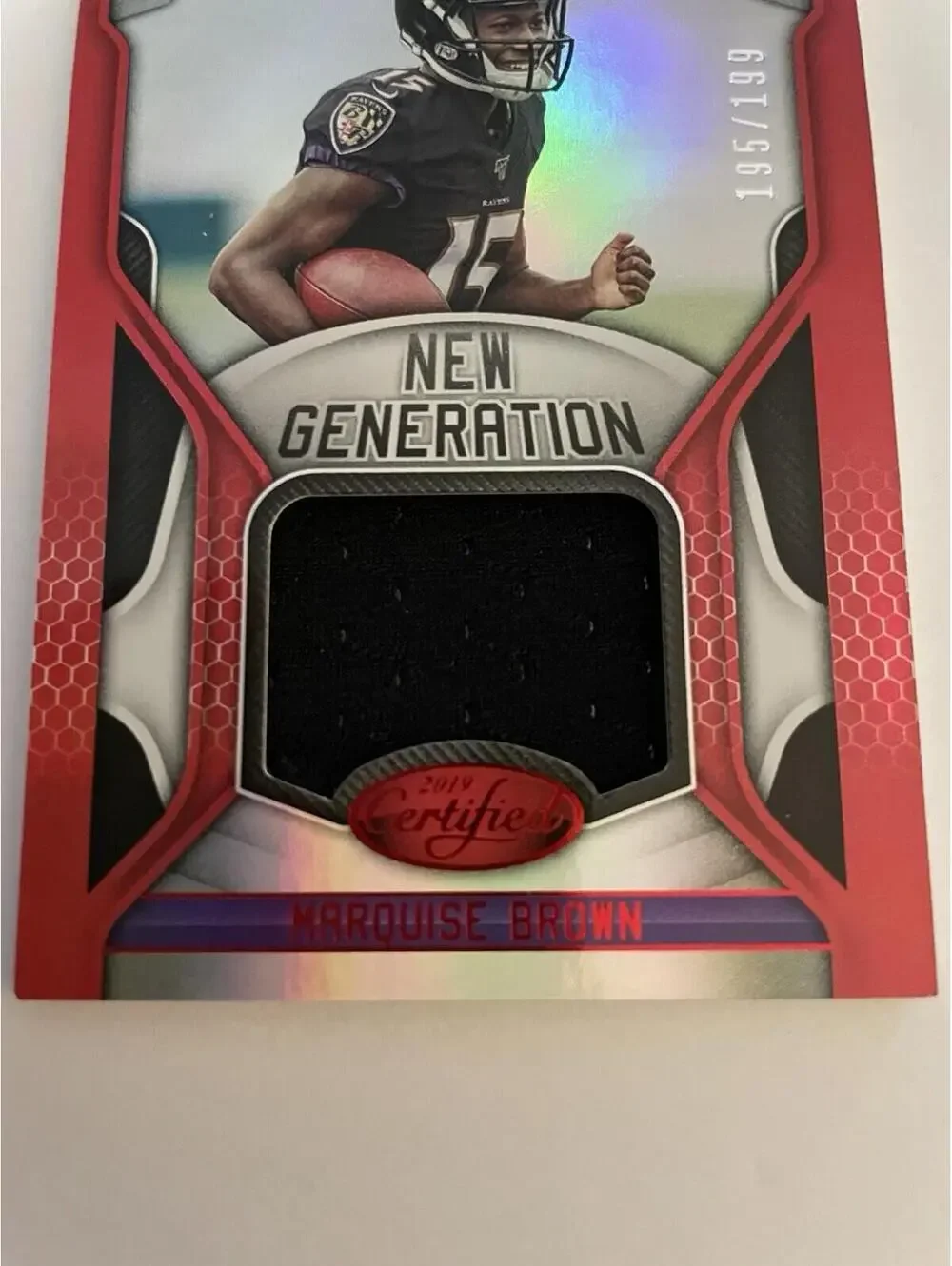2019 Panini New Generation Marquise Brown 195/199 Rookie Patch Football Card